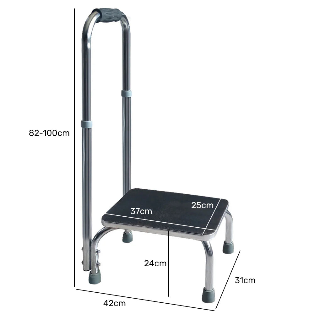 One Step Stool With Handrail 150kg Capacity