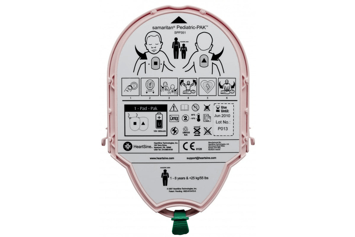 Heartsine Paediatric Pads & Battery Pack - Expire 01/07/2028