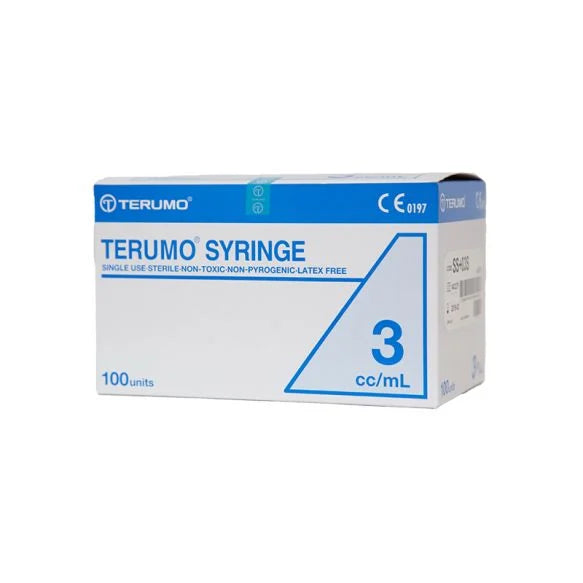 Terumo Hypodermic Syringes 3mL Luer Lock - Box/100