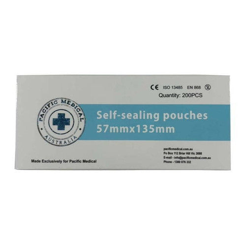 Pacific Self seal Autoclave Pouch Box of 200 - Multiple Sizes Available