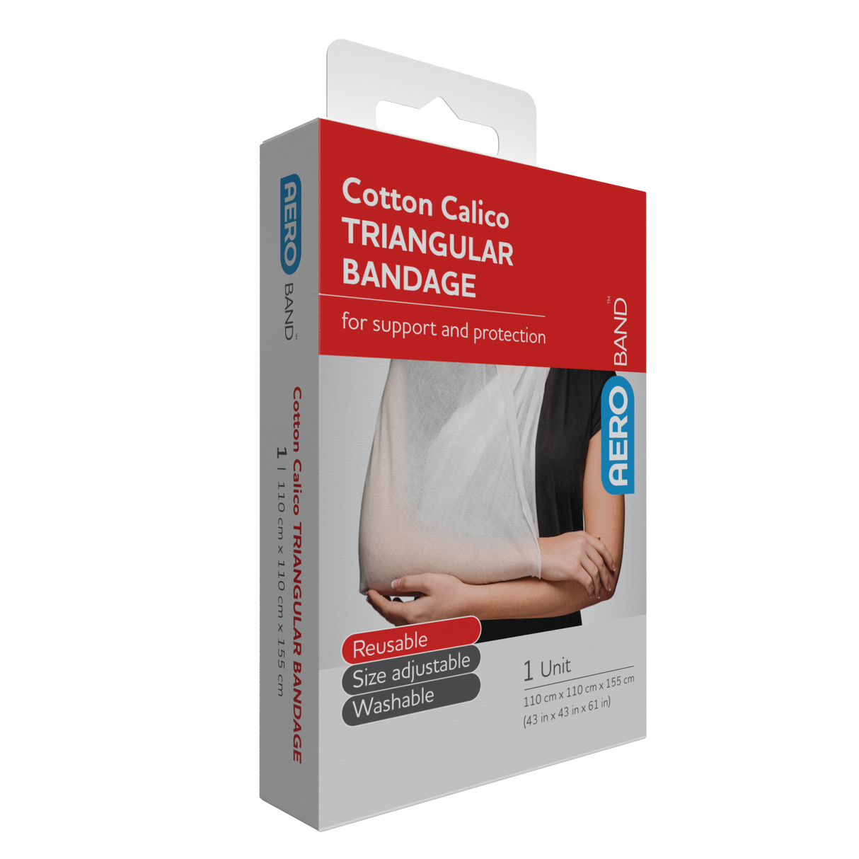 Cotton Calico Triangular Bandage 110 x 110 x 155cm