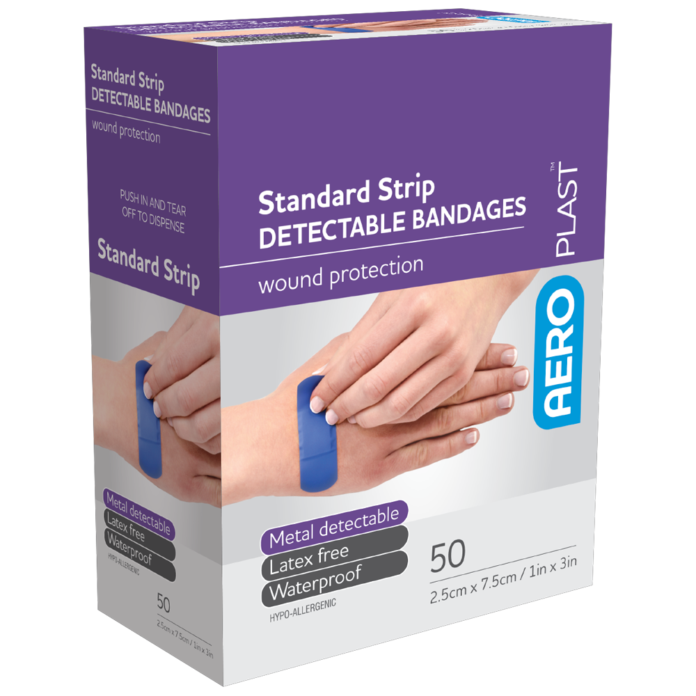 Standard Detectable Strips 7.5 x 2.5cm Box/50