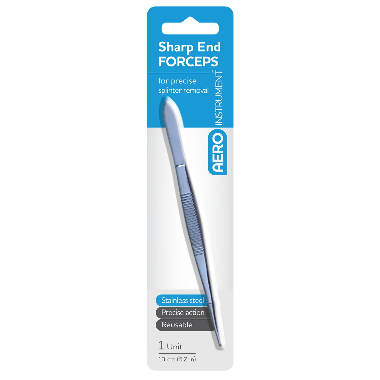 AEROINSTRUMENT Stainless Steel Sharp Forceps 13cm