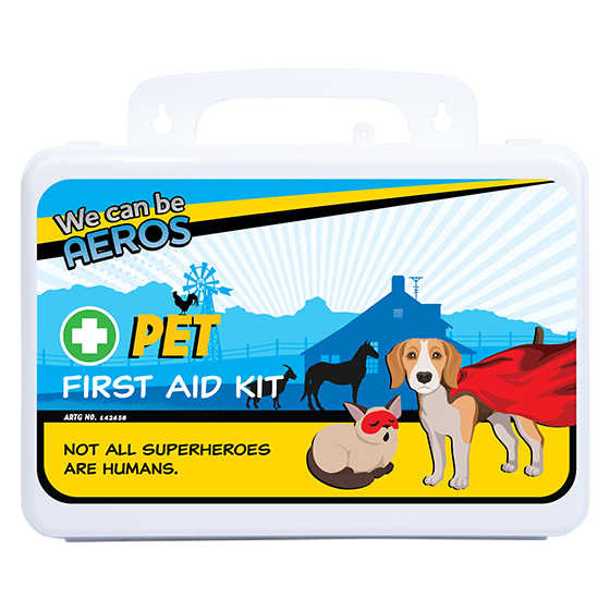 PET Waterproof First Aid Kit 21 x 7.5 x 13cm
