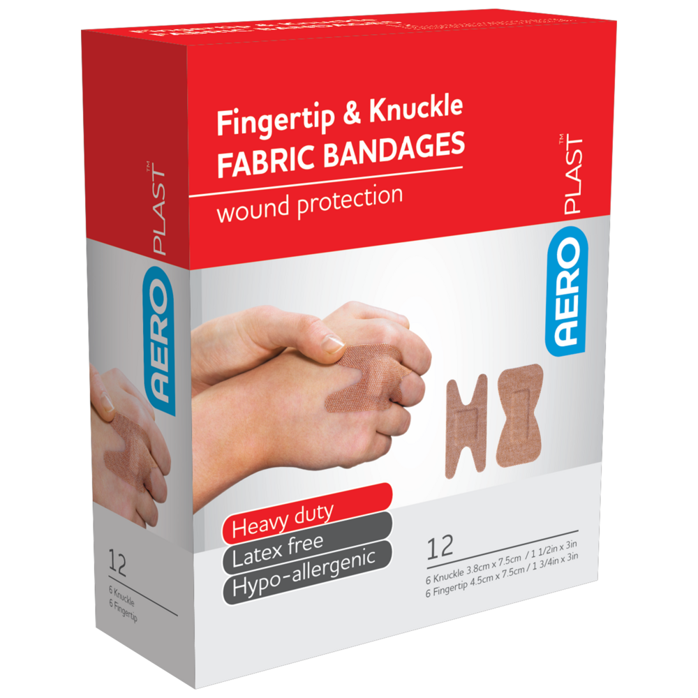 6x Premium Fabric Fingertip and Knuckle Dressings Box/12