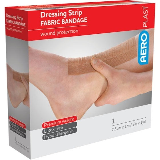 Fabric Dressing Strip 7.5cm x 1M Roll