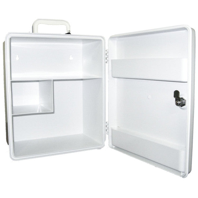 Large Plastic First Aid Cabinet with Key 32 x 37 x 18cm