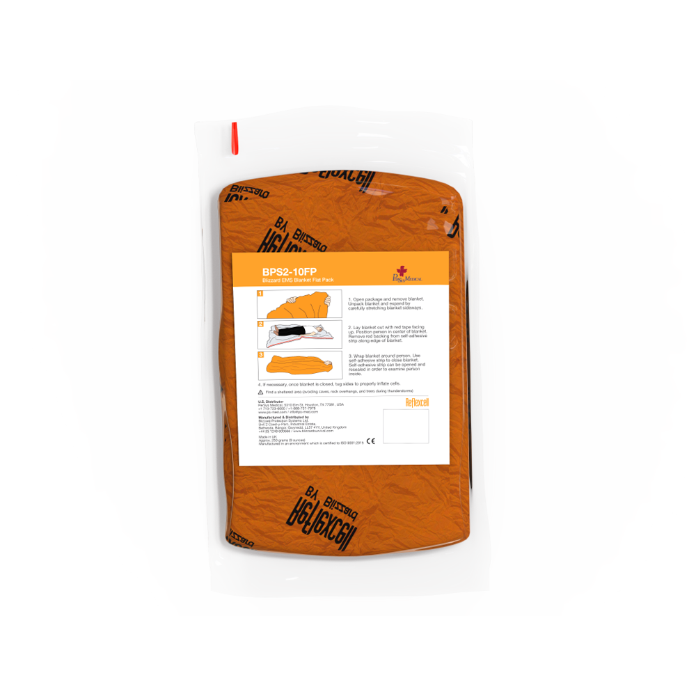 BLIZZARD Orange EMS Emergency Blanket 233 x 196cm
