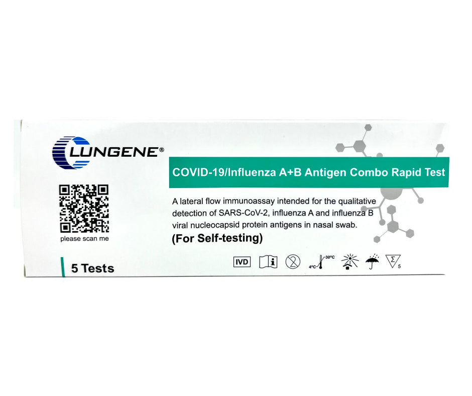 COVID-19 and Influenza A+B Rapid Antigen Test 5 Pack