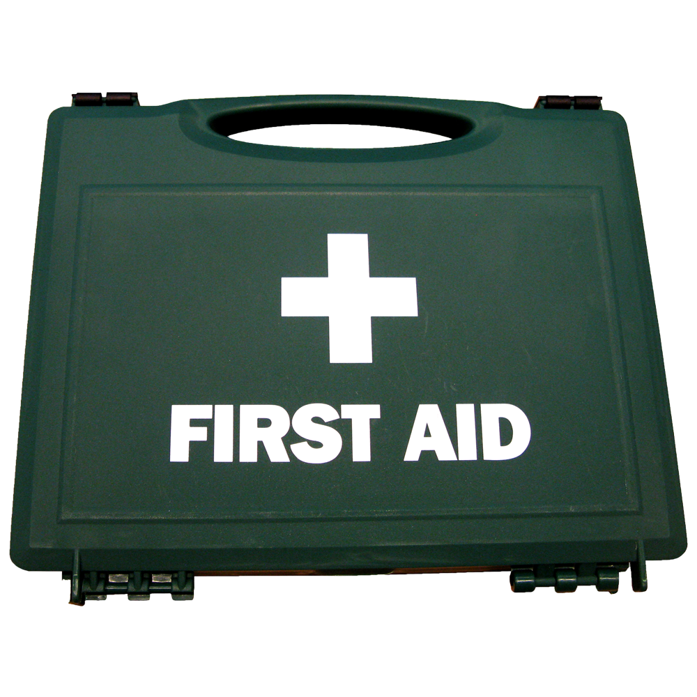 Green Medium Plastic First Aid Case 27 x 20 x 8cm