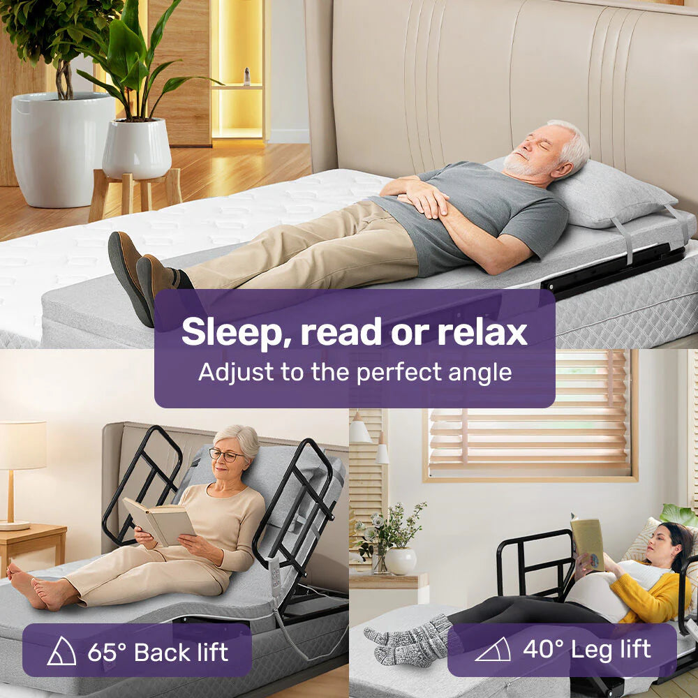 Electric Adjustable Bed with Power Lift - Back & Leg Control