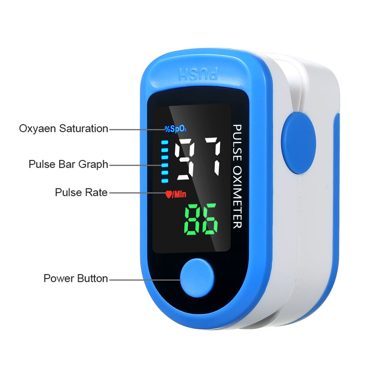 Professional Fingertip Pulse Oximeter 6 Pack