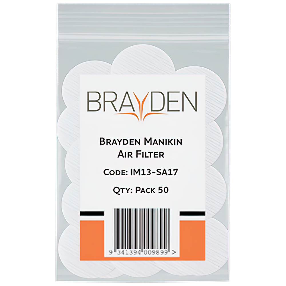 BRAYDEN Manikin Air Filter – Adult Pack/50