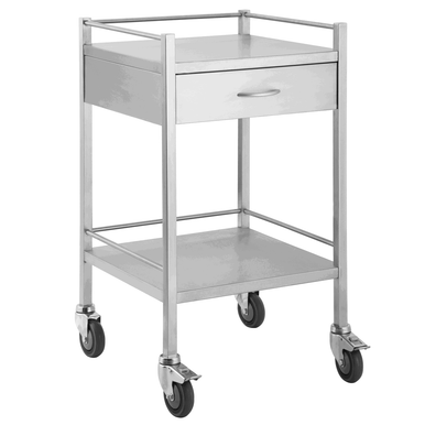 Stainless Steel Trolley One Drawer
