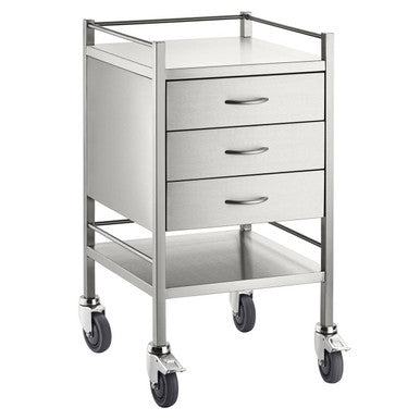 Stainless Steel Trolley Three Drawer