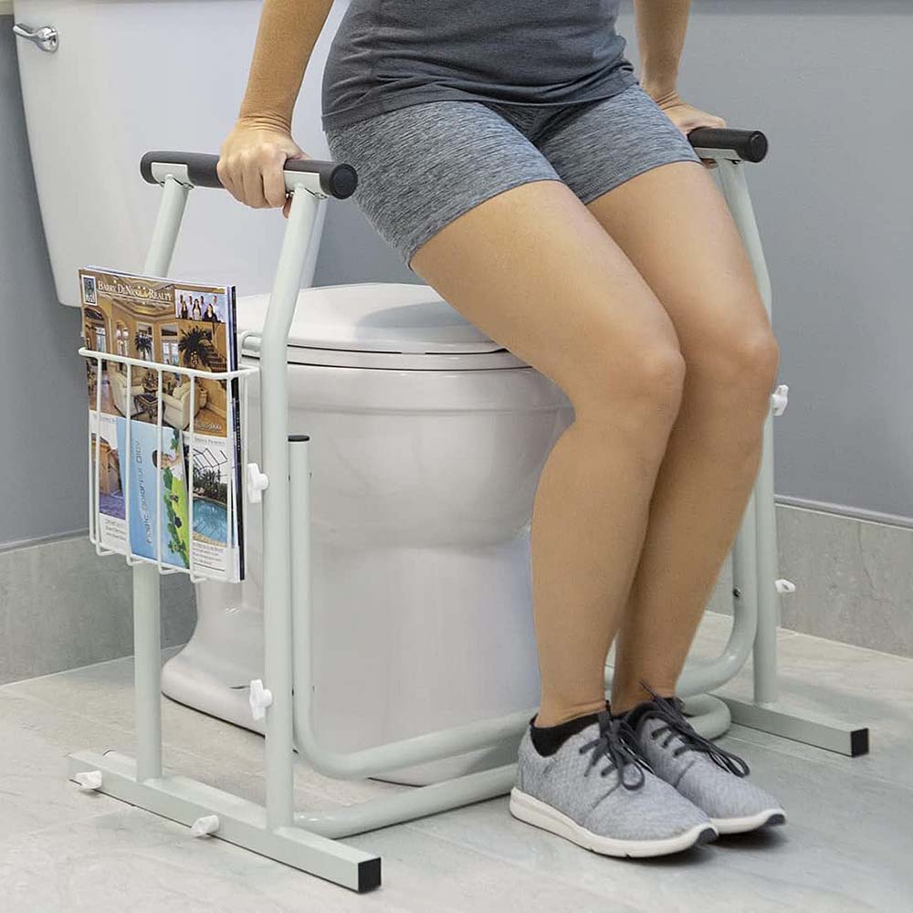 Toilet Surround Support Rails with Basket