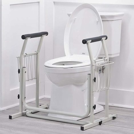 Toilet Surround Support Rails with Basket