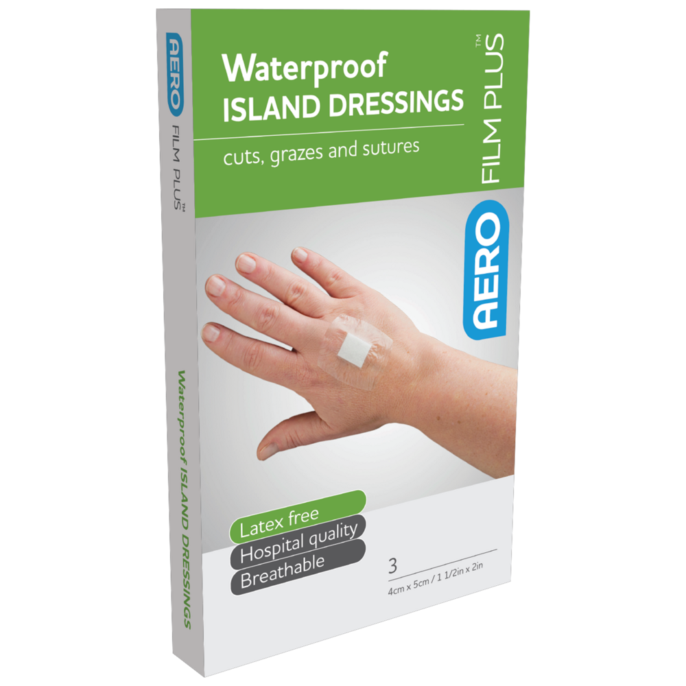Waterproof Island Dressing 4 x 5cm Box/3