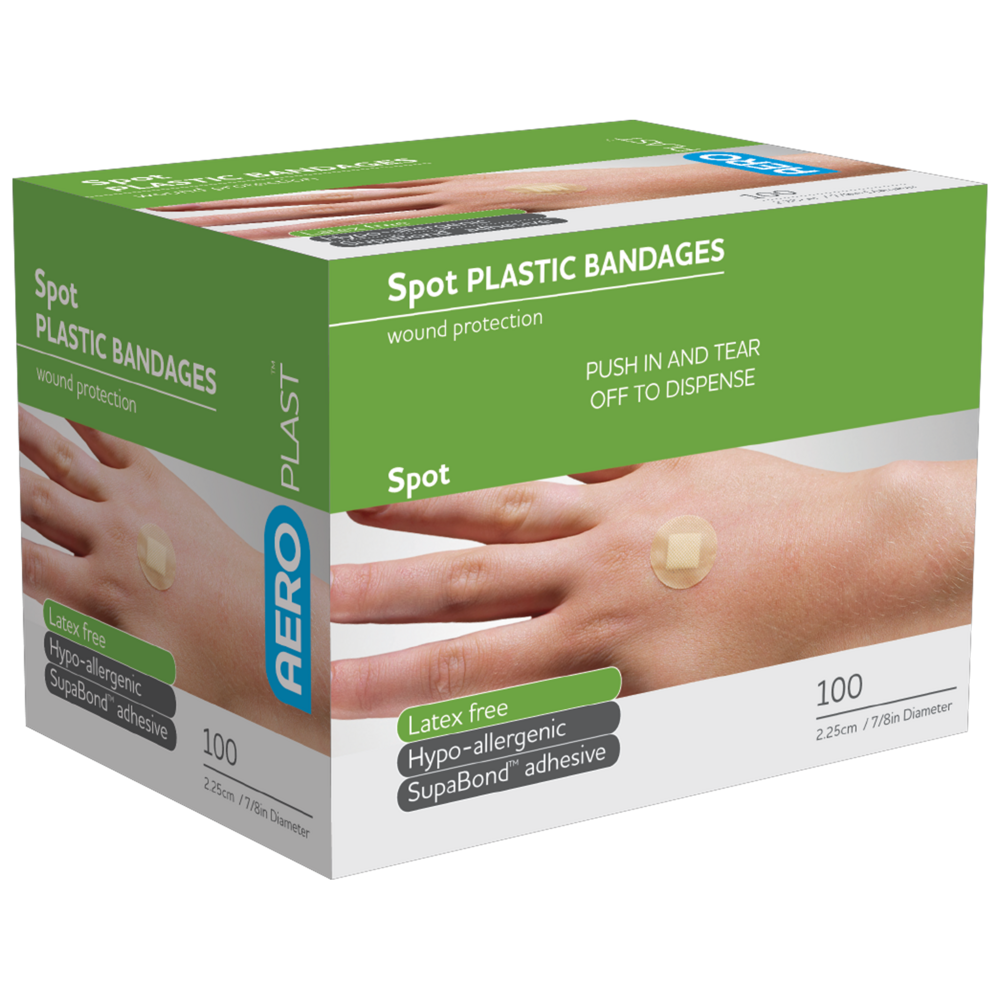 Plastic Spot Dressings 2.25 x 2.25cm Box/100