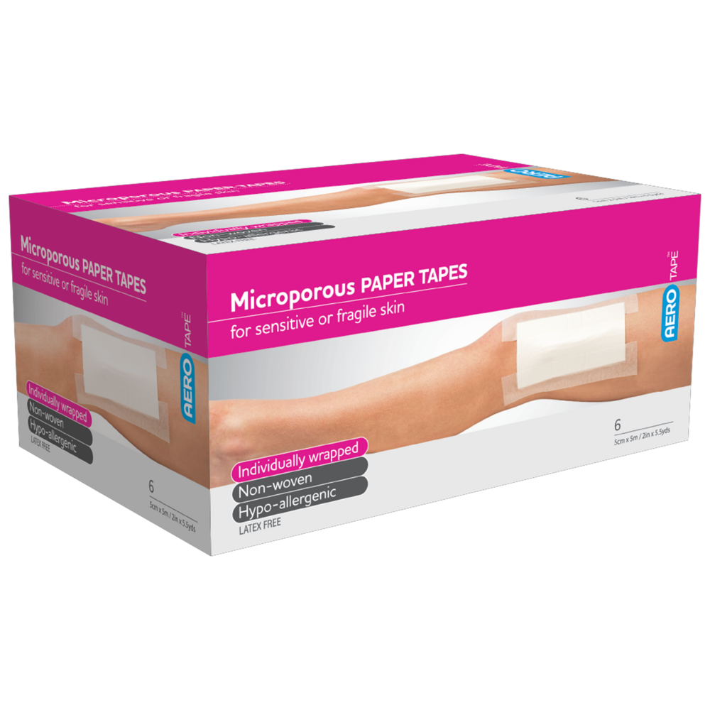 White Microporous Paper Tape 5cm x 5M Box/6