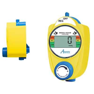 Amvex Suction Regulator - Paediatric Continuous 0-160 mmHg - Digital with Bronze Filter
