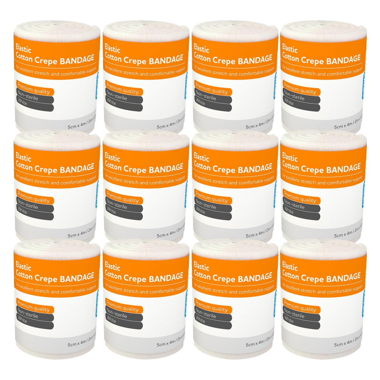 Light Cotton Crepe Bandage – Pack of 12