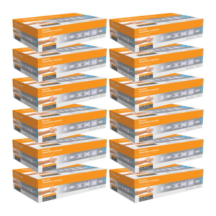 Transparent Assorted Dressings Box/100 – 12 Boxes