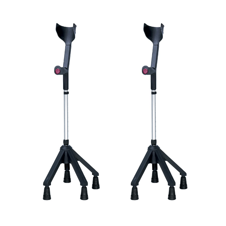 Rebotec Quadro - Quad Forearm Crutch - Black, Pair