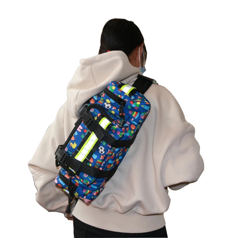 Trauma Compartment Cartoon First Aid Bum Bag – 34cm × 16cm × 12.5cm