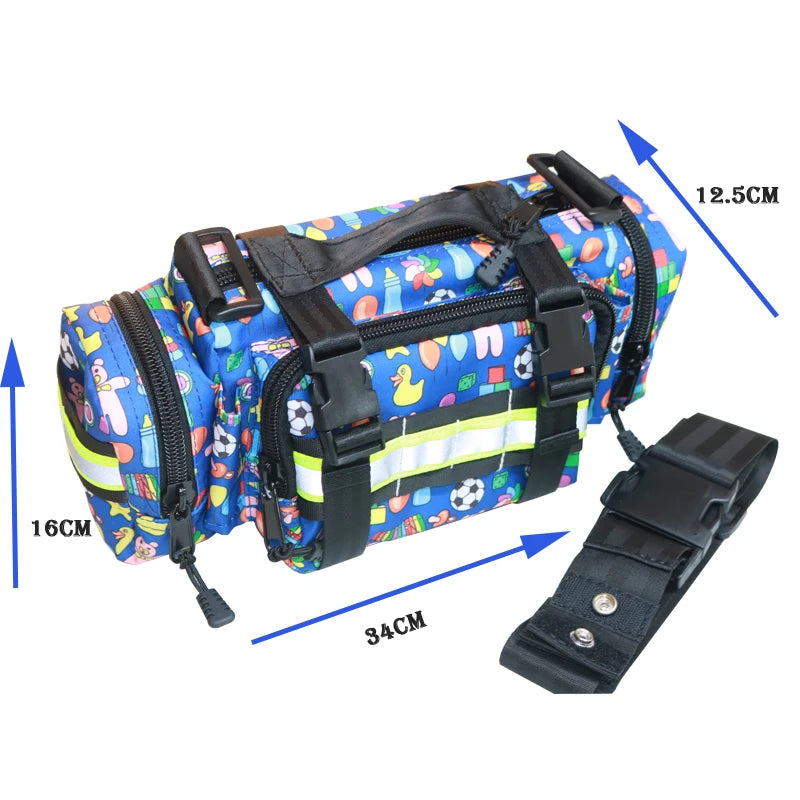 Trauma Compartment Cartoon First Aid Bum Bag – 34cm × 16cm × 12.5cm