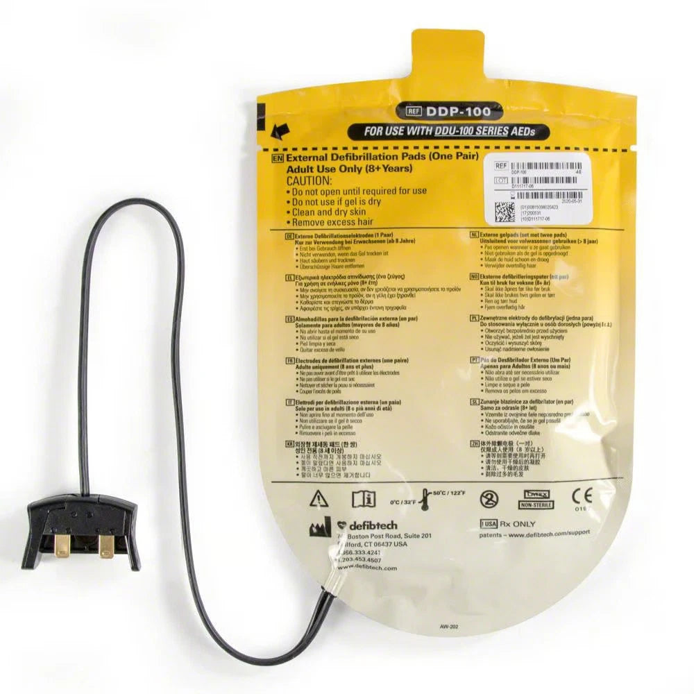 Defibtech Adult Defibrillation Pads - 2-year - DDP-100
