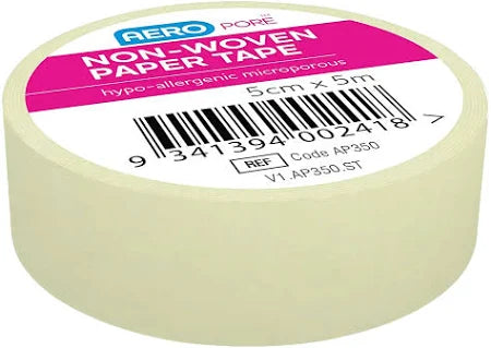 White Microporous Paper Tape 5cm x 5M Box/6
