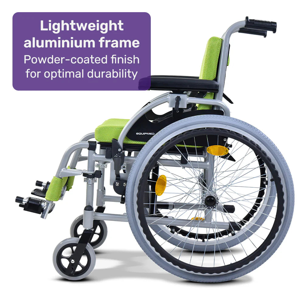Kids Premium Paediatric Wheelchair Upto 75kg - Green