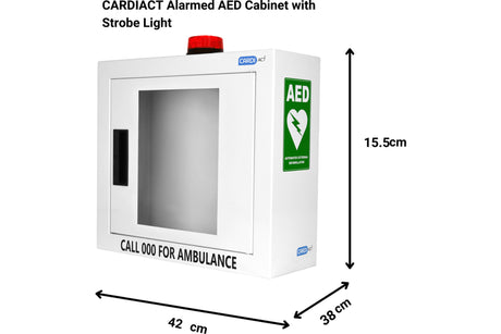 AED Alarmed Cabinet with Strobe Light 42 x 38 x 15.5cm