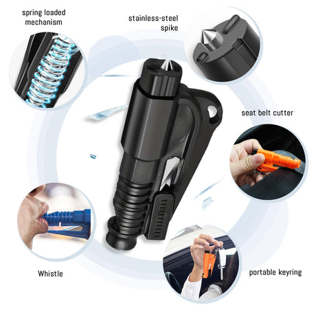 3-in-1 Window Breaker Tool - Emergency Escape
