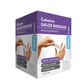 Cohesive Gauze Bandage 2.5cm x 5M 2pk