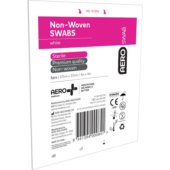 Sterile White Gauze Swab 7.5 x 7.5cm Box/25 (Packs of 3)