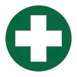 First Aid Cross Sticker 5 x 5cm Sheet/5
