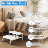 2-Step Stool with Handle for Elderly & Adults
