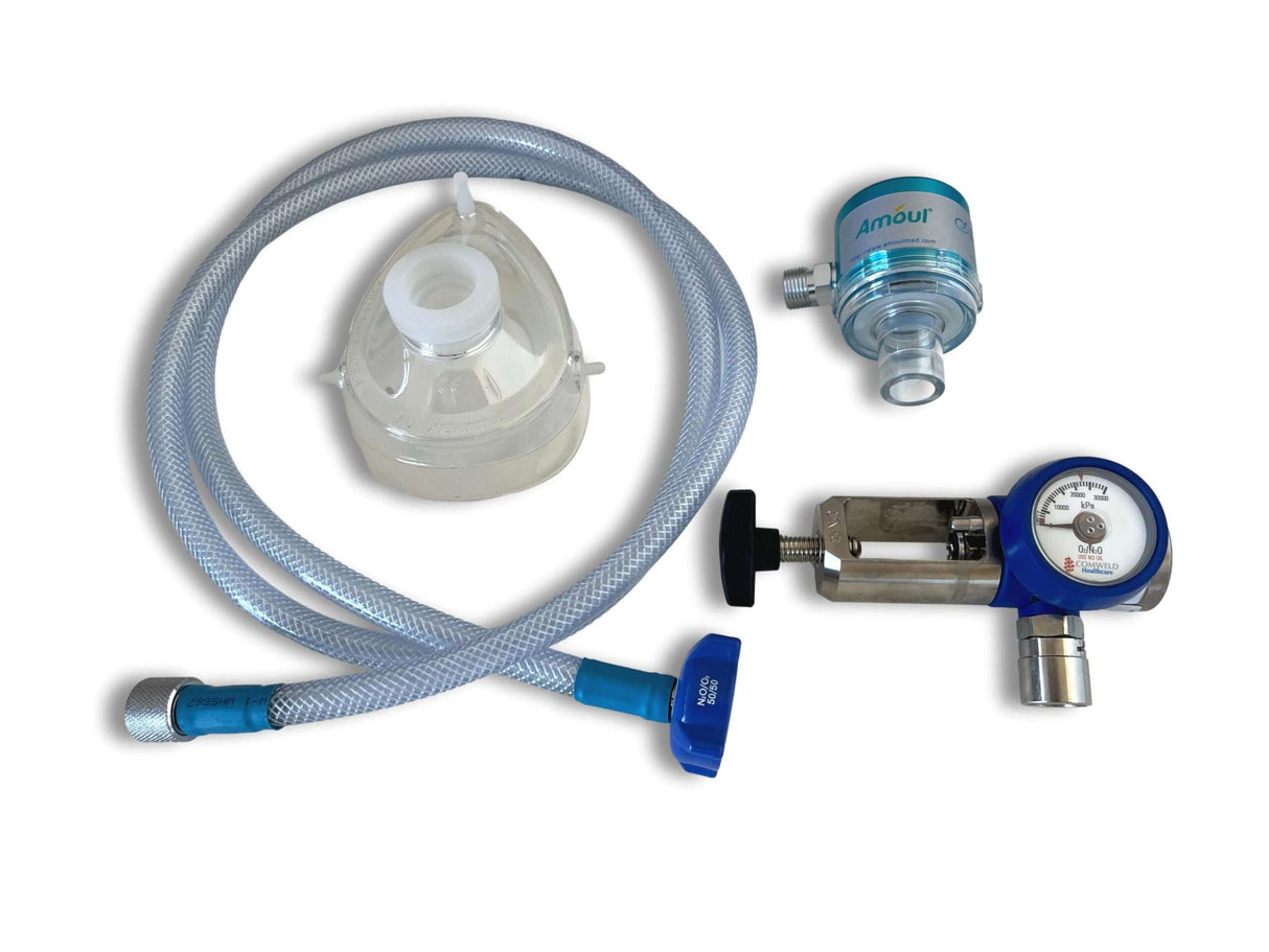 Analgesic Inhalation System - Medireg - 1.5m Hose - With Mask