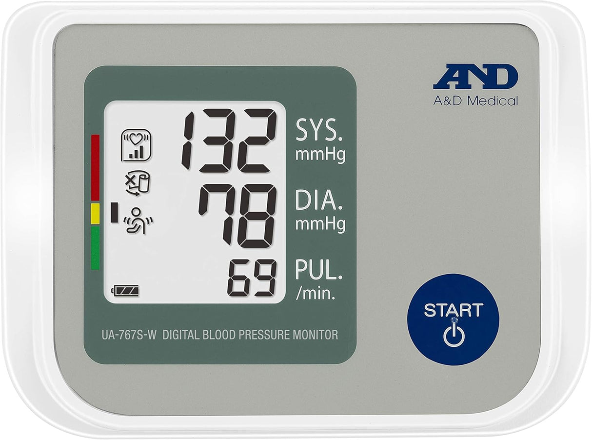 A&D Medical Upper Arm Blood Pressure Monitor - UA-767S-W