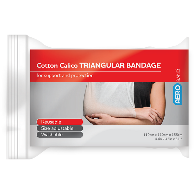 Cotton Calico Triangular Bandage 110 x 110 x 155cm Bag/10