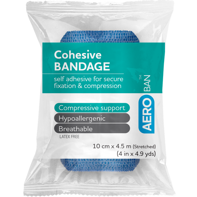Blue Cohesive Bandages 10cm x 4.5M