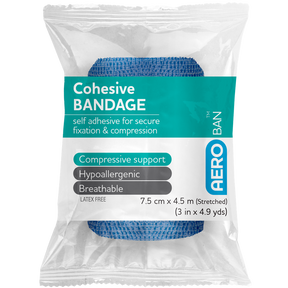 Blue Cohesive Bandages 7.5cm x 4.5M