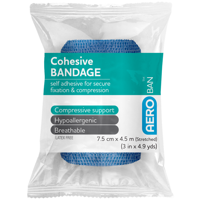 Blue Cohesive Bandages 7.5cm x 4.5M