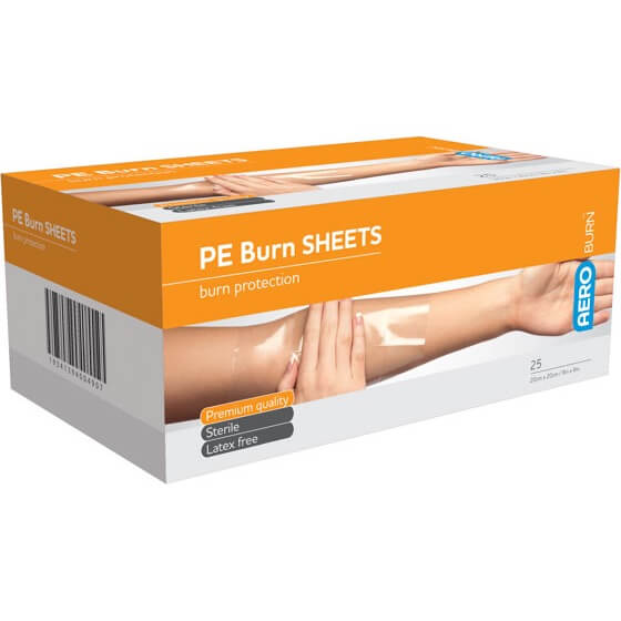 Polyethylene Burn Sheet 10 x 10cm Box/25