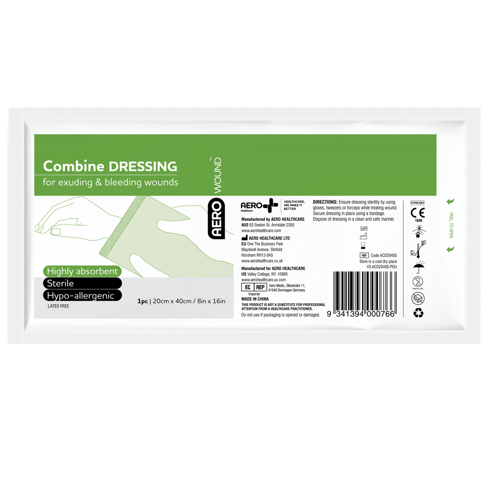 Combine Dressing 20cm x 40cm 5/Pk