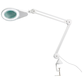 LED Magnifying Lamp with Table Clamp (12cm diameter, 115cm extension)