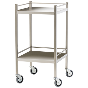 Small Stainless Steel Trolley with Rails 50 x 50 x 97cm
