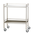 Large Stainless Steel Trolley with Rails 110 x 50 x 97cm